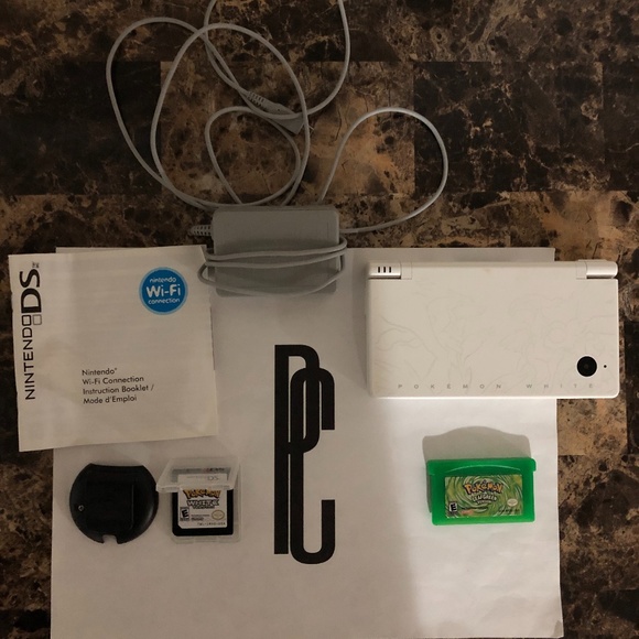 Nintendo Other - Nintendo DSi Pokémon White Portable Gaming Console + 2 Pokémon Video Games